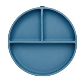 Pratinho Em Silicone Com Ventosa E Divisória Buba - Azul Escuro