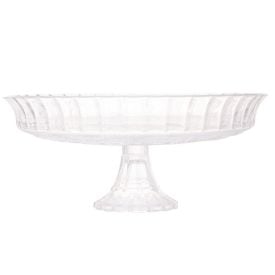 Prato De Bolo Com Pé Angel Lyor 30Cm - Vidro