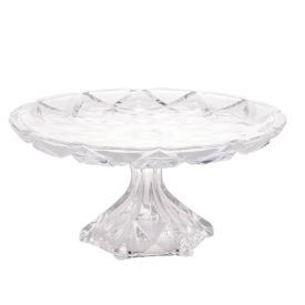 Prato De Bolo Com Pé Deli Diamond Lyor 30Cm - Cristal