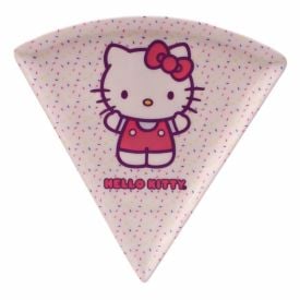 Prato de Pizza Melamina Hello Kitty 22Cm Sanrio