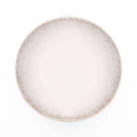 Prato De Sobremesa Ivy Bege Havan Casa 21Cm - Cerâmica