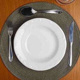 Prato Fundo De Porcelana Pomerode Schmidt 23 Cm - Branco