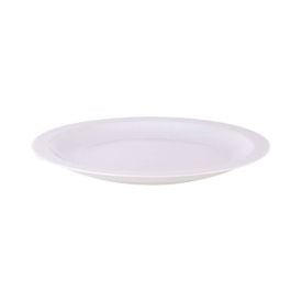 Prato Raso de Porcelana Laura Tramontina 25,4Cm - Branco