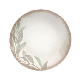 Prato Raso Decorado Porcelana Tramontina 28Cm - Natur