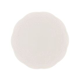 Prato Raso Lyor de Porcelana Butterfly 27Cm - Branco