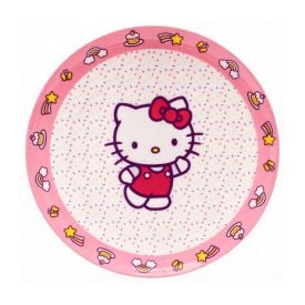 Prato Raso Melamina Hello Kitty Rosa 20Cm Sanrio