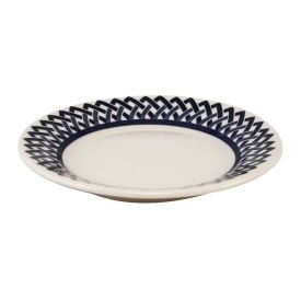 Prato De Sobremesa New Trama Blue Biona By Havan Casa 18Cm - Cerâmica