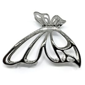 Prendedor de Cabelo de Metal Silver Borboleta Thepró