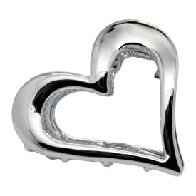Prendedor de Cabelo de Metal Silver Coração Thepró
