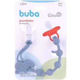 Prendedor de Chupeta em Silicone Cloudy Buba - ELEFANTE