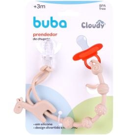 Prendedor de Chupeta em Silicone Cloudy Buba - GIRAFA