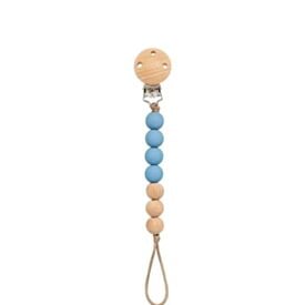 Prendedor de Chupeta Silicone e Bambu Buba - Azul