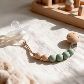 Prendedor de Chupeta Silicone e Bambu Buba - Verde