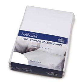 Protetor de Colchão King com Elástico Impermeável Paris Havan Casa - Branco