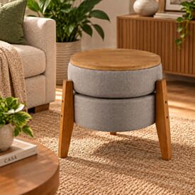Puff Multiuso Jakarta 39X41cm Havan Casa - Cinza
