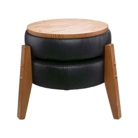 Puff Multiuso Jakarta 39X41cm Havan Casa - Preto