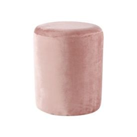 Puff Redondo Veludo Paris 37 cm Havan Casa - Rosa