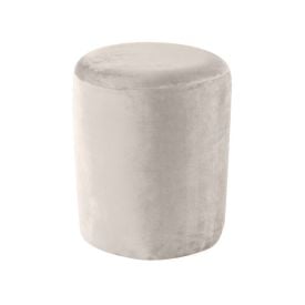 Puff Redondo Veludo Paris 37 cm Havan Casa - Champagne