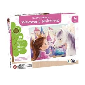 Quebra-Cabeça Princesa e Unicórnio 30 Peças Pais & Filhos