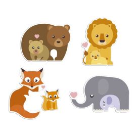 Quebra-Cabeça Animais e Filhotes - Brinquedos Babebi