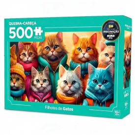 Quebra-Cabeça Gatos 500 Peças Mimo Toys - 2632
