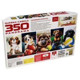 Quebra-Cabeça Panorama Cachorrinhos Esportistas 350 Peças - 4849
