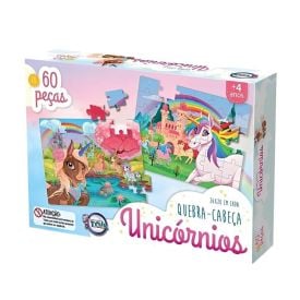 Quebra-Cabeça Unicórnios 60 Peças - 12181