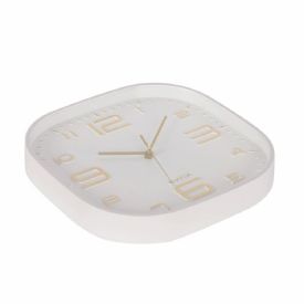 Relógio De Parede Fundo Branco Absoluto Havan Casa 30 Cm - Dourado