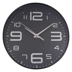 Relógio De Parede Preto E Prata Havan Casa - 30cm