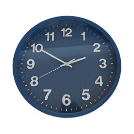 Relógio de Parede Redondo Azul Havan Casa - 30 Cm