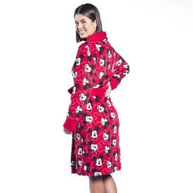 Roupão Adulto Unissex Disney Microfibra G - Mickey Vermelho