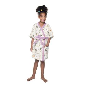 Roupão Infantil Felpudo m Estampado Lepper 1 Pç - Miau Lilás