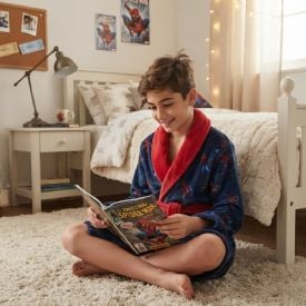 Roupão Infantil G Microfibra Disney - Spider Man