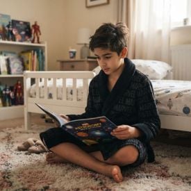 Roupão Infantil G Microfibra Disney - Marvel Black