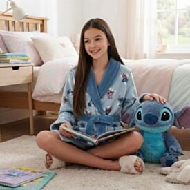 Roupão Infantil G Microfibra Disney - Stitch e Angel 2