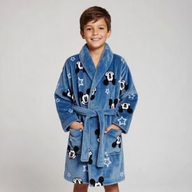 Roupão Infantil m Microfibra Disney - Mickey