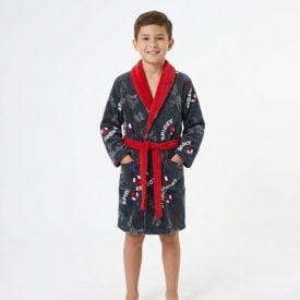 Roupão Infantil m Microfibra Disney - Spidey