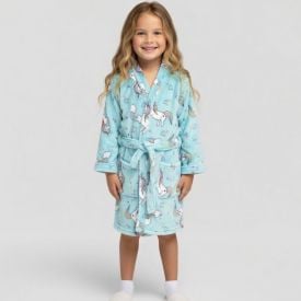 Roupão Infantil P Microfibra Lumini Havan Kids - Unicórnio