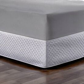 Saia para Cama Box Solteiro Matelassê Veste Fácil - Branca