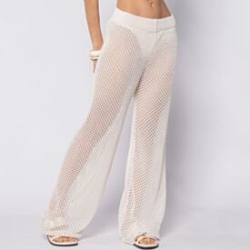 Saída de Praia Calça Em Tricot Camila Moretti Natural