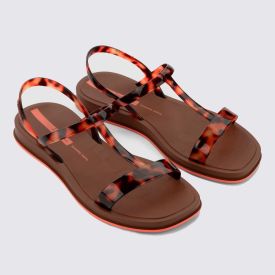 Sandália Ipanema Feminina Glow Trendy Marrom/Tartaruga/Laranja