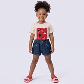 Short Clochard Infantil Menina 1 a 3 Anos Yoyo Kids Jeans