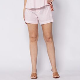 Short Feminino Listrado Em Algodão Body Blues Listra Rosa