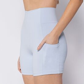 Short Fitness Feminino Cós Infinito Scream Azul Claro