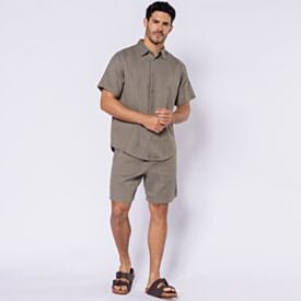 Short Masculino Em Algodão Com Textura Thing
