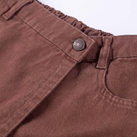 Short Saia Juvenil Em Sarja 12 a 16 Anos Marmelada Cafe Intenso