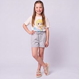 Short Sarja Infantil Menina 4 a 10 Anos Marmelada Azul Ceu