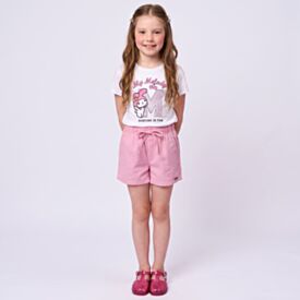 Short Sarja Infantil Menina 4 a 10 Anos Marmelada