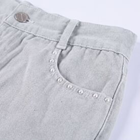 Short Sarja Juvenil Menina 12 a 16 Anos Marmelada Verde Acinzentado