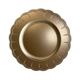 Sousplat Belmonte Havan Casa 33Cm - Dourado Ouro Velho